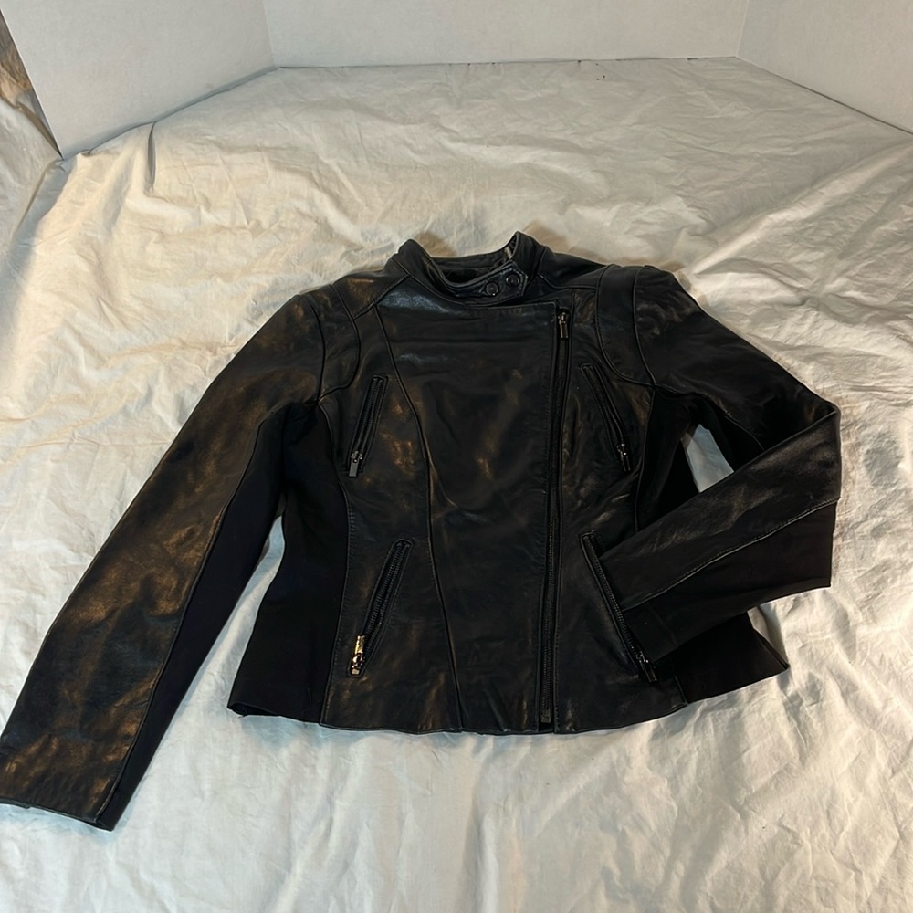 Wilson Leather Motorcycle Style Jacket Size Small - Picture 7 of 11